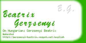 beatrix gerzsenyi business card